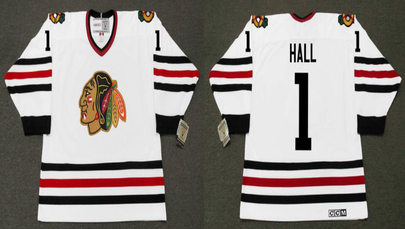 2019 Men Chicago Blackhawks #1 hall white CCM NHL jerseys